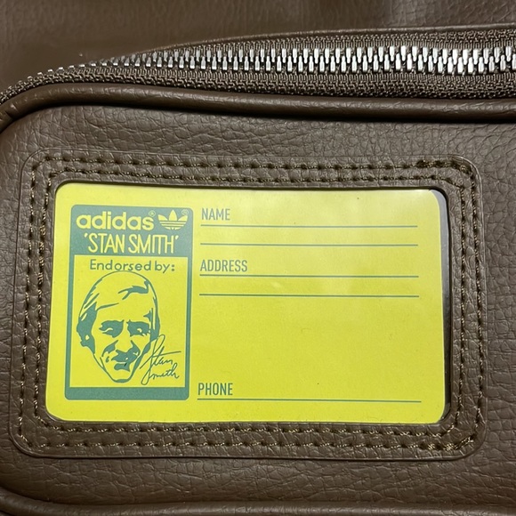 Adidas Stan Smith faux leather laptop backpack